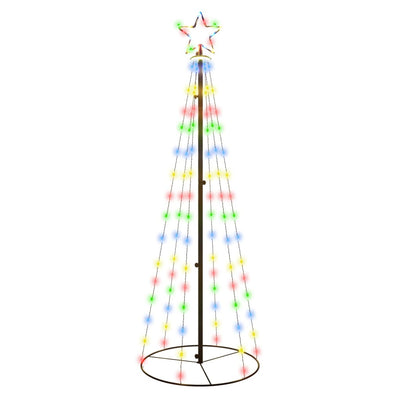 vidaXL Christmas Cone Tree Colourful 108 LEDs 70x180 cm