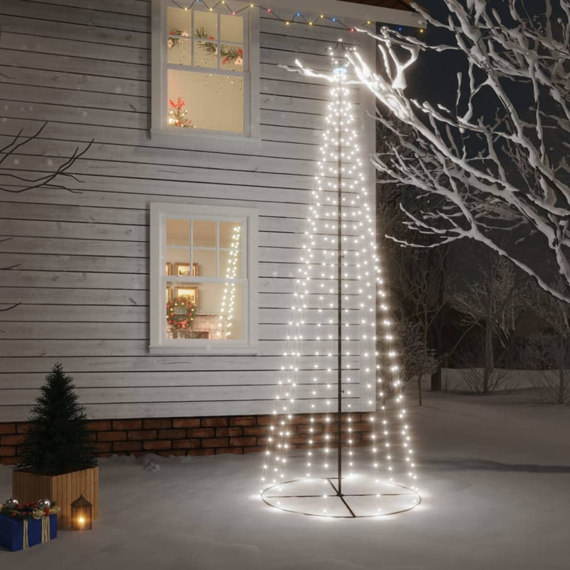 vidaXL Christmas Cone Tree Cold White 310 LEDs 100x300 cm
