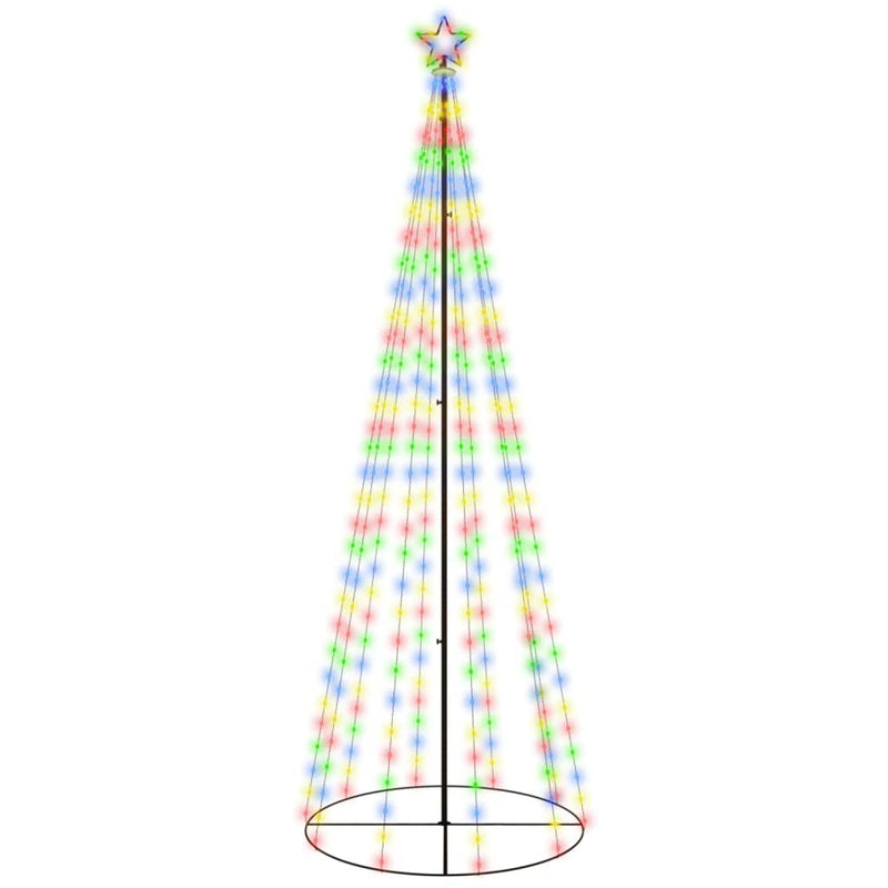 vidaXL Christmas Cone Tree Colourful 310 LEDs 100x300 cm