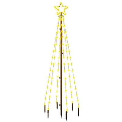 vidaXL Christmas Tree with Spike Warm White 108 LEDs 180 cm
