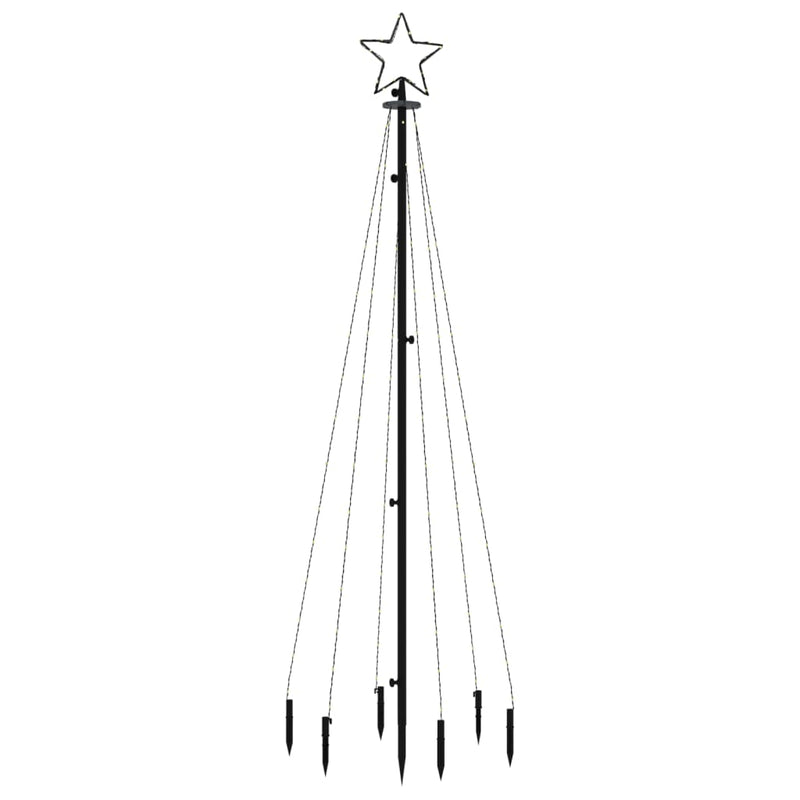 vidaXL Christmas Tree with Spike Blue 108 LEDs 180 cm