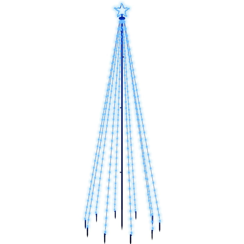 vidaXL Christmas Tree with Spike Blue 310 LEDs 300 cm