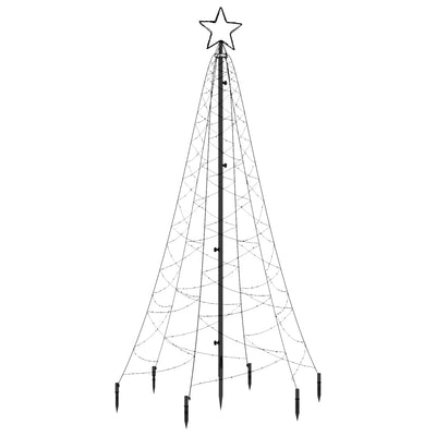 vidaXL Christmas Tree with Spike Warm White 200 LEDs 180 cm