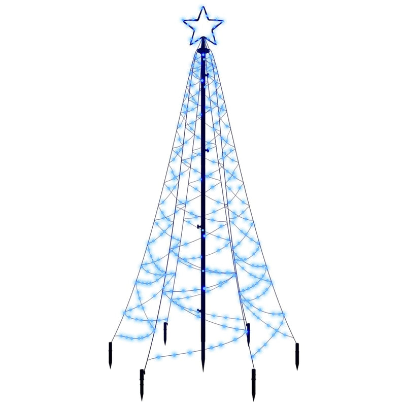 vidaXL Christmas Tree with Spike Blue 200 LEDs 180 cm