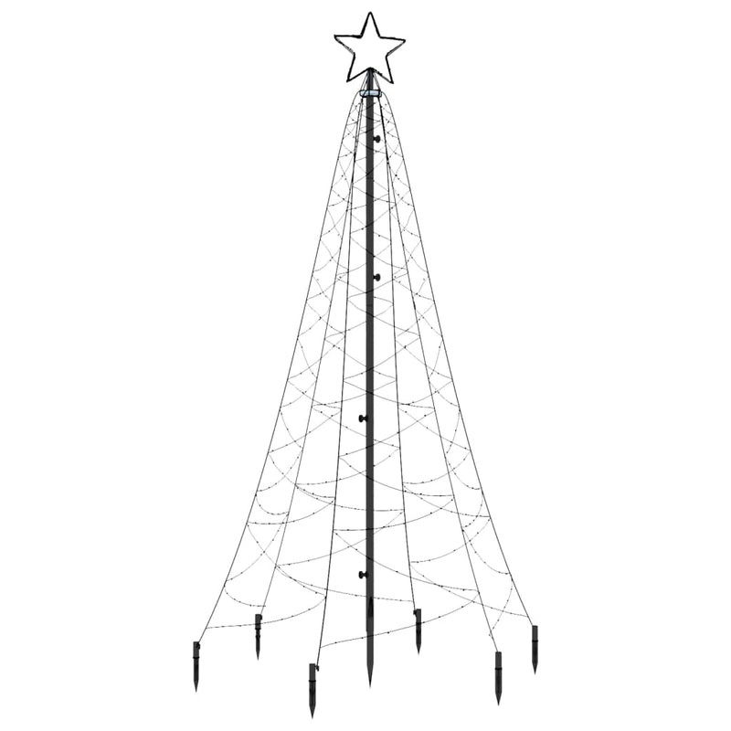 vidaXL Christmas Tree with Spike Blue 200 LEDs 180 cm
