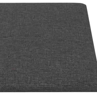 vidaXL Wall Panels 12 pcs Dark Grey 30x30 cm Fabric 1.08 m²