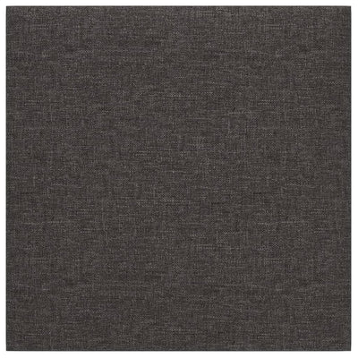 vidaXL Wall Panels 12 pcs Dark Grey 30x30 cm Fabric 1.08 m²