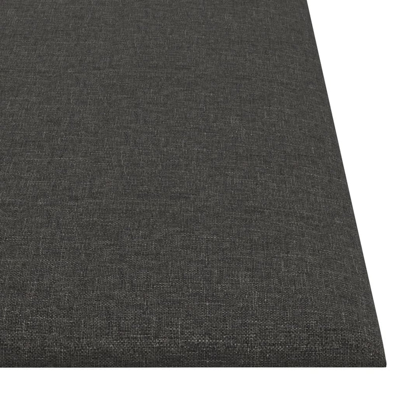 vidaXL Wall Panels 12 pcs Dark Grey 30x30 cm Fabric 1.08 m²