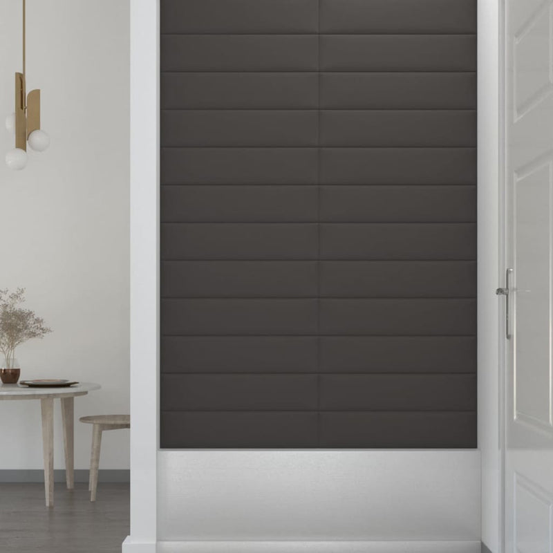 vidaXL Wall Panels 12 pcs Dark Grey 60x30 cm Fabric 2.16 m²