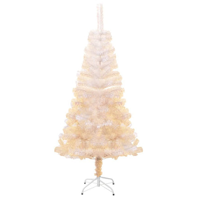 vidaXL Artificial Christmas Tree with Iridescent Tips White 210 cm PVC