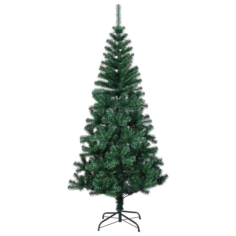 vidaXL Artificial Christmas Tree with Iridescent Tips Green 150 cm PVC