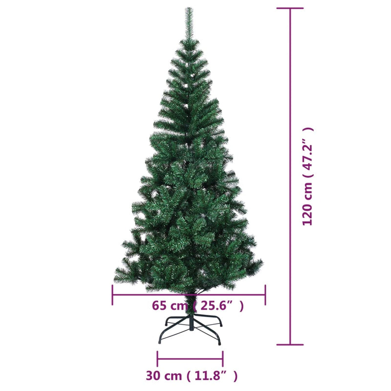 vidaXL Artificial Christmas Tree with Iridescent Tips Green 150 cm PVC