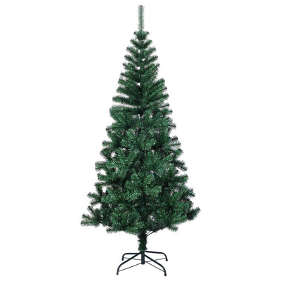 vidaXL Artificial Christmas Tree with Iridescent Tips Green 150 cm PVC