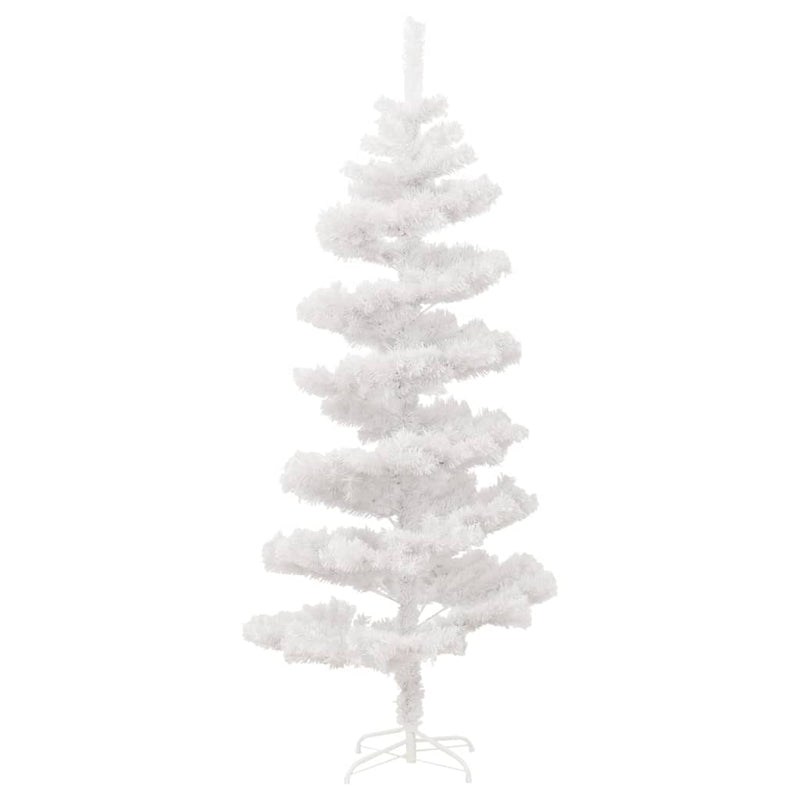 vidaXL Swirl Pre-lit Christmas Tree with Stand Green 150 cm PVC