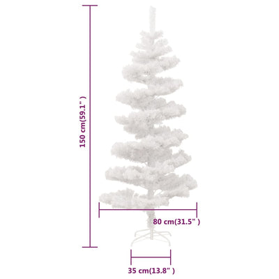 vidaXL Swirl Pre-lit Christmas Tree with Stand Green 150 cm PVC
