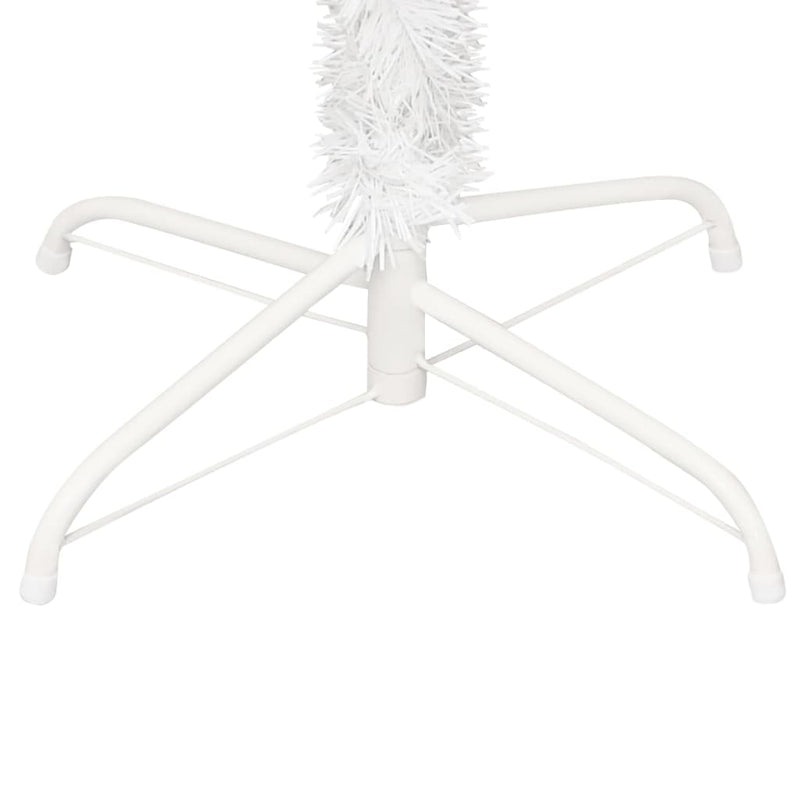 vidaXL Upside-down Artificial Christmas Tree with Stand White 210 cm