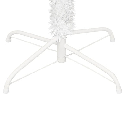 vidaXL Upside-down Artificial Christmas Tree with Stand White 210 cm