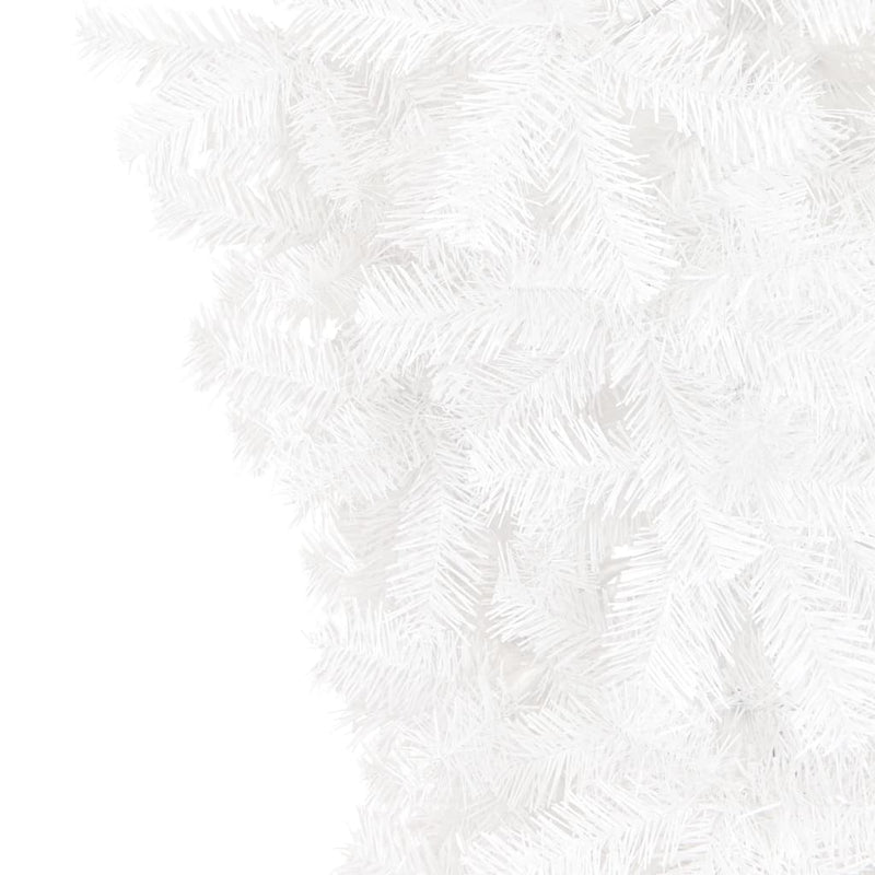 vidaXL Upside-down Artificial Christmas Tree with Stand White 210 cm