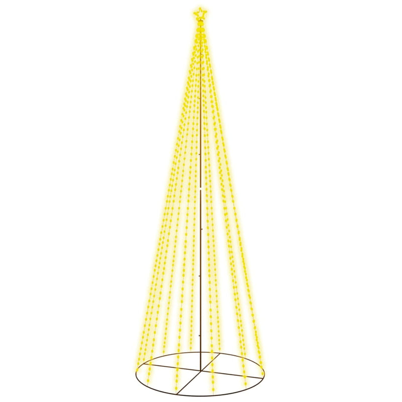 vidaXL Christmas Cone Tree Warm White 732 LEDs 160x500 cm
