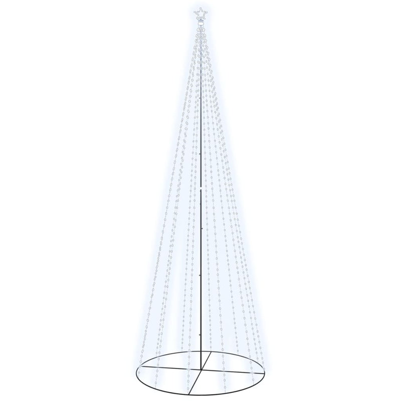vidaXL Christmas Cone Tree Cold White 732 LEDs 160x500 cm