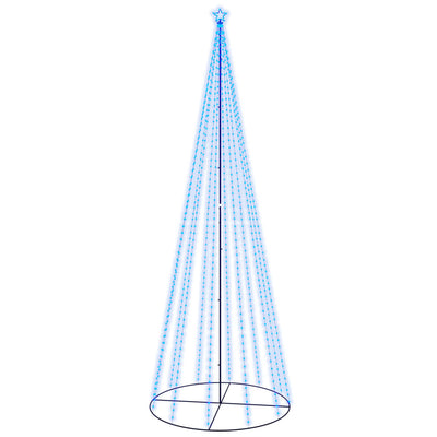 vidaXL Christmas Cone Tree Blue 732 LEDs 160x500 cm