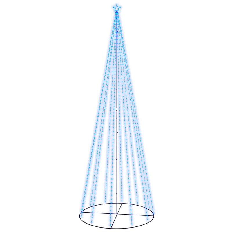 vidaXL Christmas Cone Tree Blue 732 LEDs 160x500 cm