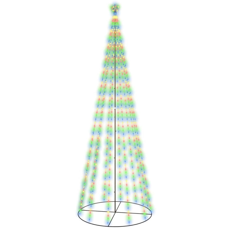 vidaXL Christmas Cone Tree Colourful 732 LEDs 160x500 cm