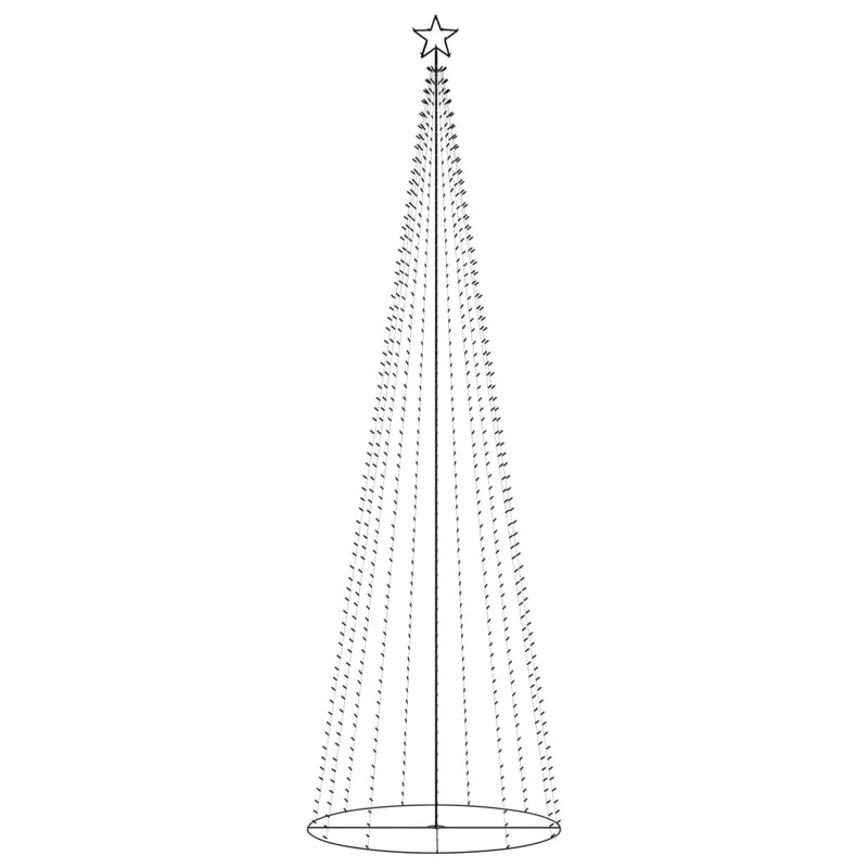 vidaXL Christmas Cone Tree Colourful 732 LEDs 160x500 cm
