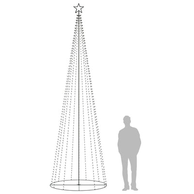 vidaXL Christmas Cone Tree Colourful 732 LEDs 160x500 cm