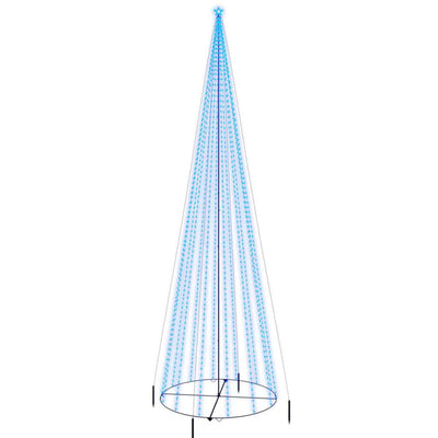 vidaXL Christmas Cone Tree Blue 3000 LEDs 230x800 cm