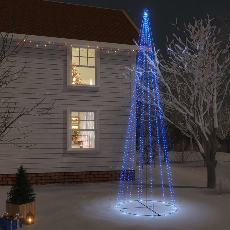 vidaXL Christmas Cone Tree Blue 3000 LEDs 230x800 cm