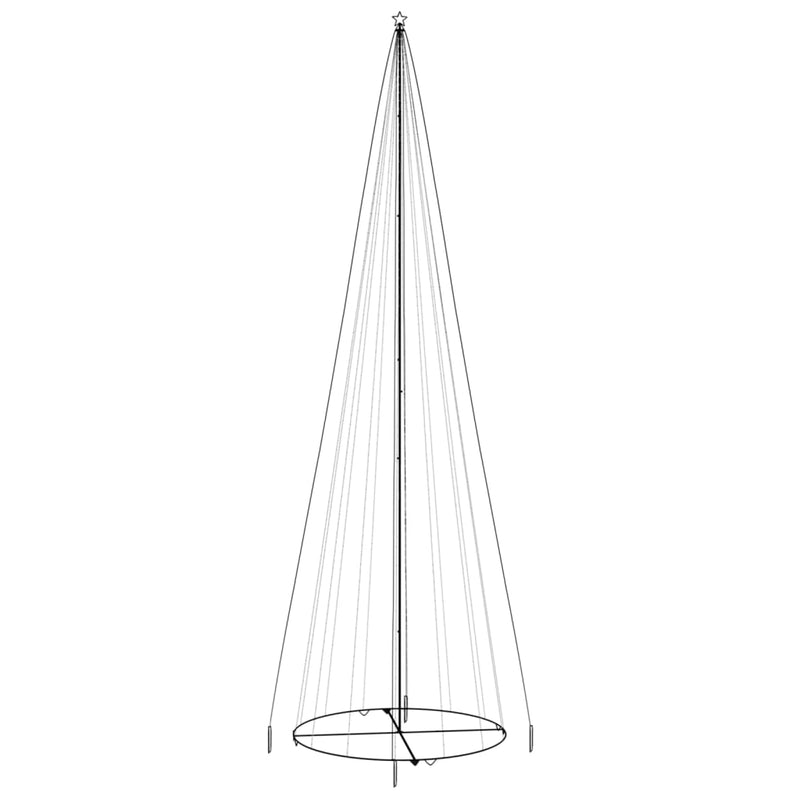 vidaXL Christmas Cone Tree Colourful 3000 LEDs 230x800 cm