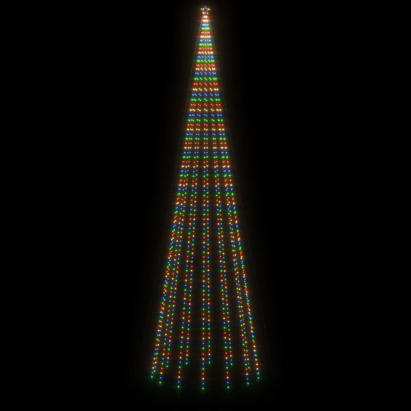 vidaXL Christmas Cone Tree Colourful 3000 LEDs 230x800 cm