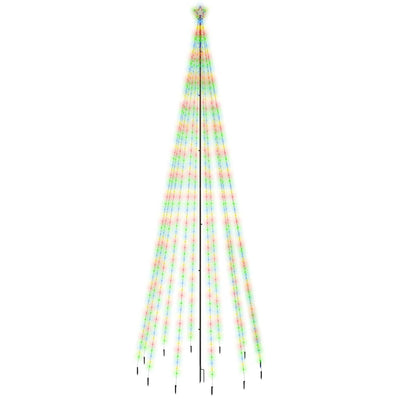 vidaXL Christmas Tree with Spike Colourful 732 LEDs 500 cm