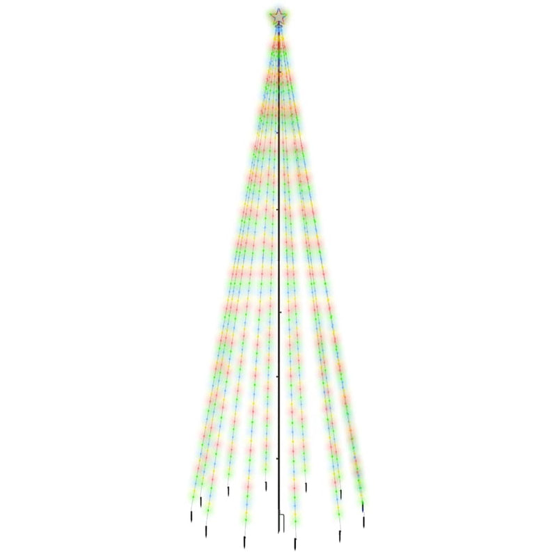 vidaXL Christmas Tree with Spike Colourful 732 LEDs 500 cm