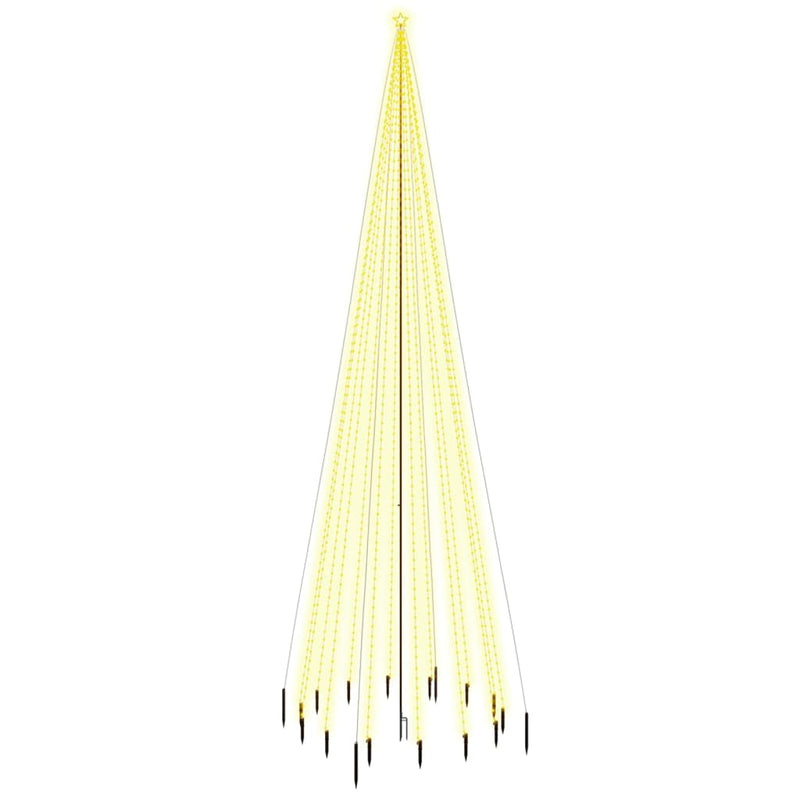 vidaXL Christmas Tree with Spike Warm White 1134 LEDs 800 cm