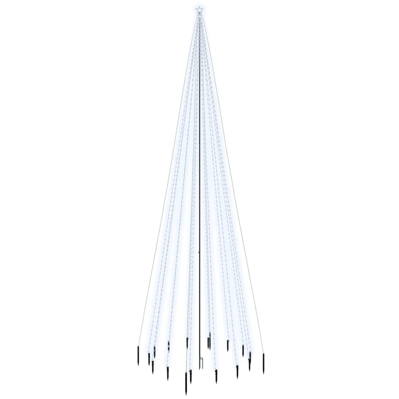 vidaXL Christmas Tree with Spike Cold White 1134 LEDs 800 cm