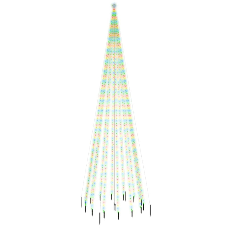 vidaXL Christmas Tree with Spike Colourful 1134 LEDs 800 cm