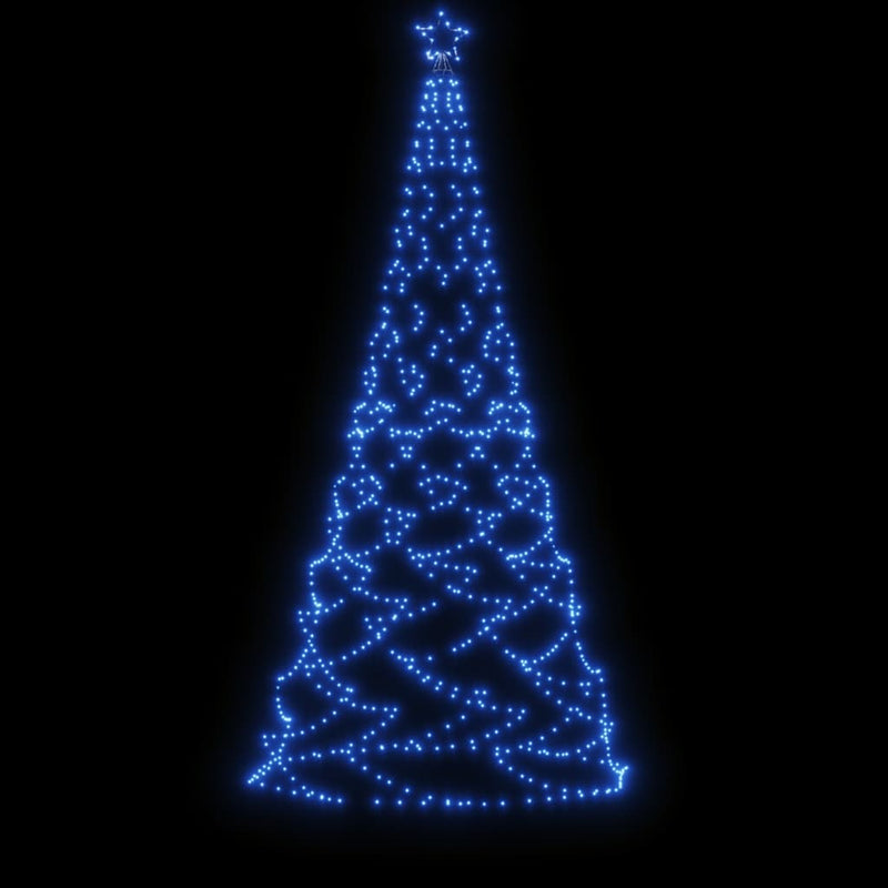 vidaXL Christmas Tree with Spike Blue 500 LEDs 300 cm