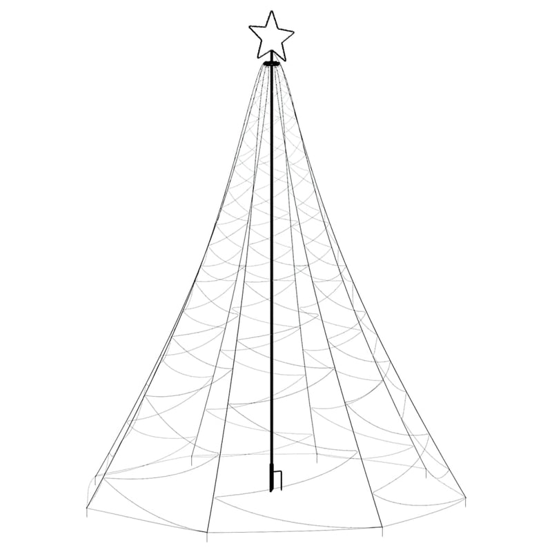 vidaXL Christmas Tree with Spike Cold white 1400 LEDs 500 cm