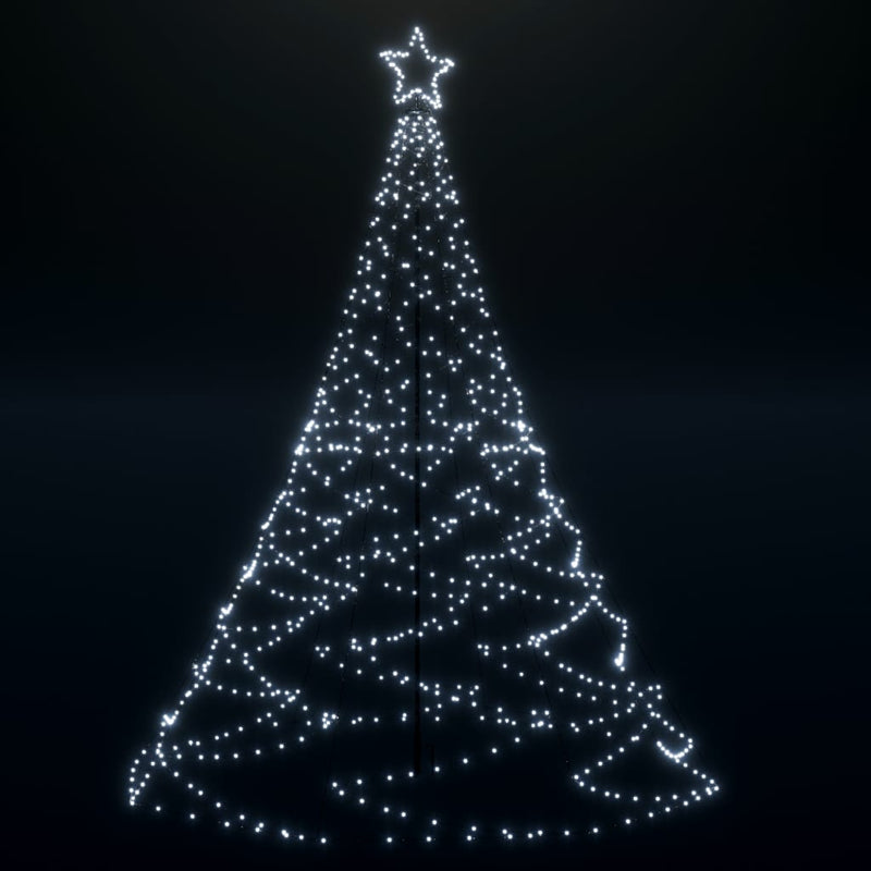vidaXL Christmas Tree with Spike Cold white 1400 LEDs 500 cm