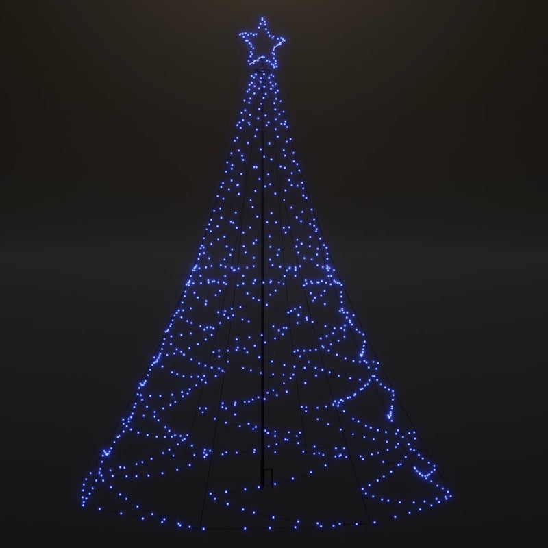 vidaXL Christmas Tree with Spike Blue 1400 LEDs 500 cm