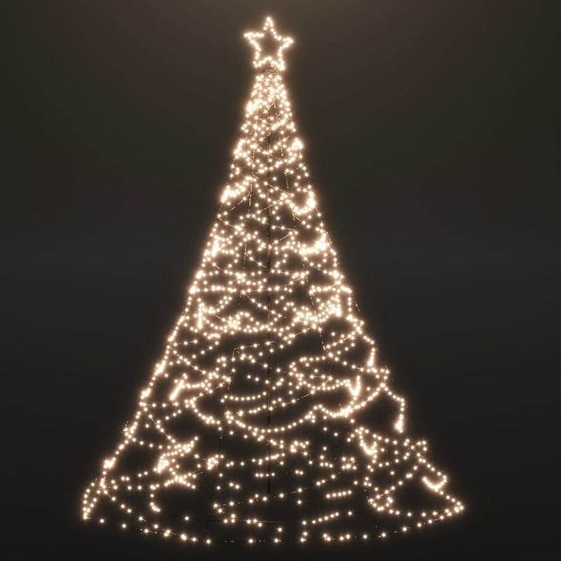 vidaXL Christmas Tree with Spike Warm White 3000 LEDs 800 cm