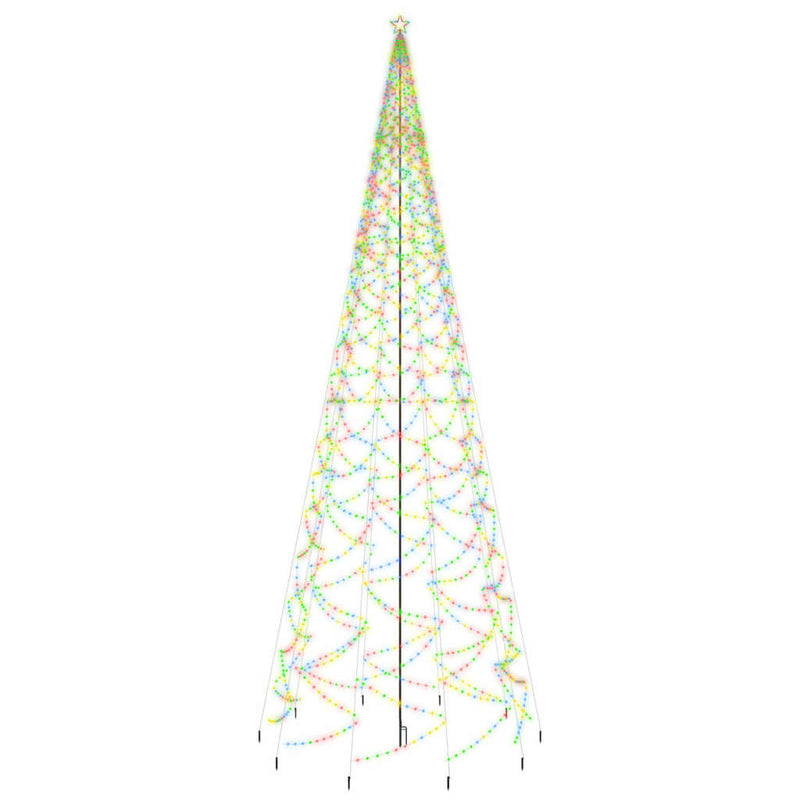 vidaXL Christmas Tree with Spike Colourful 3000 LEDs 800 cm
