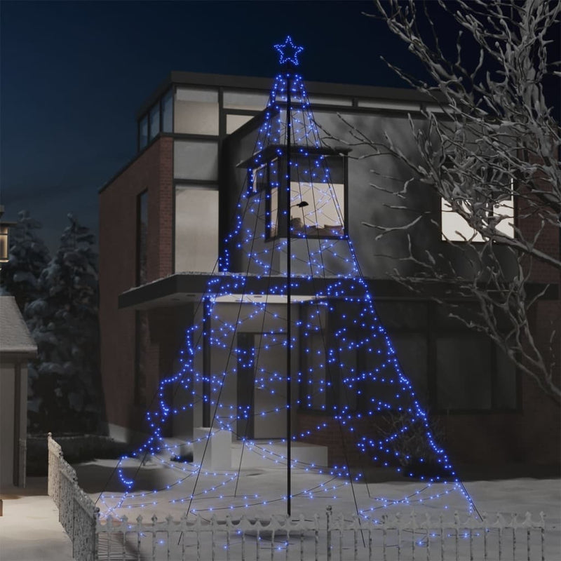 vidaXL Christmas Tree with Spike Blue 3000 LEDs 800 cm