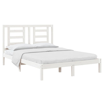 vidaXL Bed Frame without Mattress Black 135x190 cm Solid Wood Pine