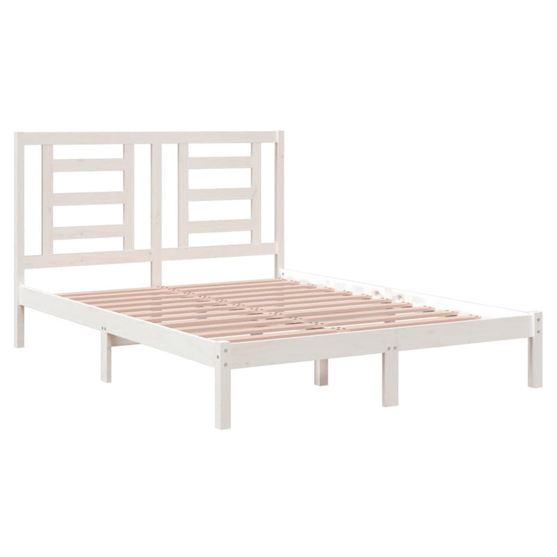 vidaXL Bed Frame without Mattress Black 135x190 cm Solid Wood Pine