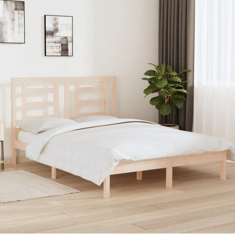 vidaXL Bed Frame without Mattress 150x200 cm Solid Wood Pine