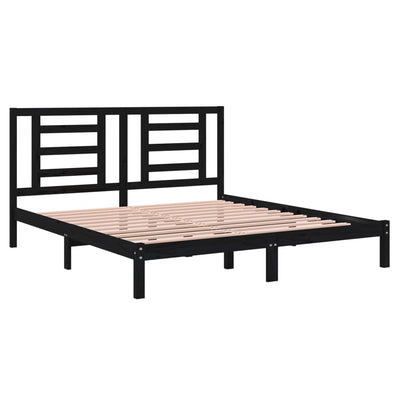 vidaXL Bed Frame without Mattress White 183x203 cm King Solid Wood