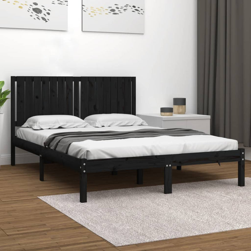 vidaXL Bed Frame without Mattress White 150x200 cm Solid Wood